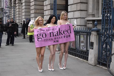 Photos Models Proclaim We D Rather Go Naked Than Wear Fur On Eve