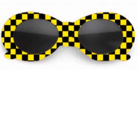 Accessories Yellow Checkered Kurt Cobain 9s Clout Goggles Nwt Poshmark