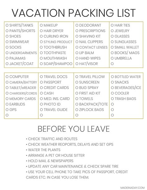 Travel Essentials Packing List Packing List Travel Packing Checklist