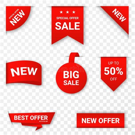 Set Of New Stickers Sale Tags And Labels Shopping Stickers And Badges