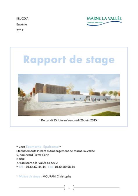 Rapport De Stage Epa By Laure Kluczka Issuu