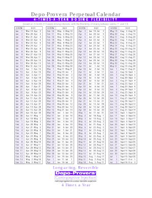 Depo Provera Injection Schedule Chart Photo Calendar Template My Xxx Hot Girl