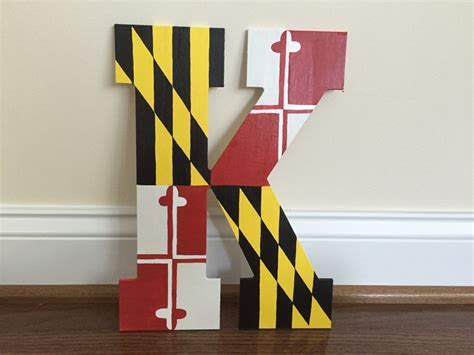 Maryland Flag Wooden Letters