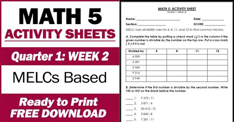 Daily Math 1st Quarter Worksheet