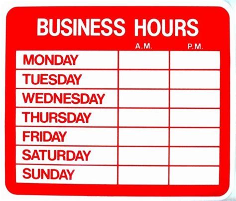Printable Business Hours Sign Unique Work From Home Salon Hours