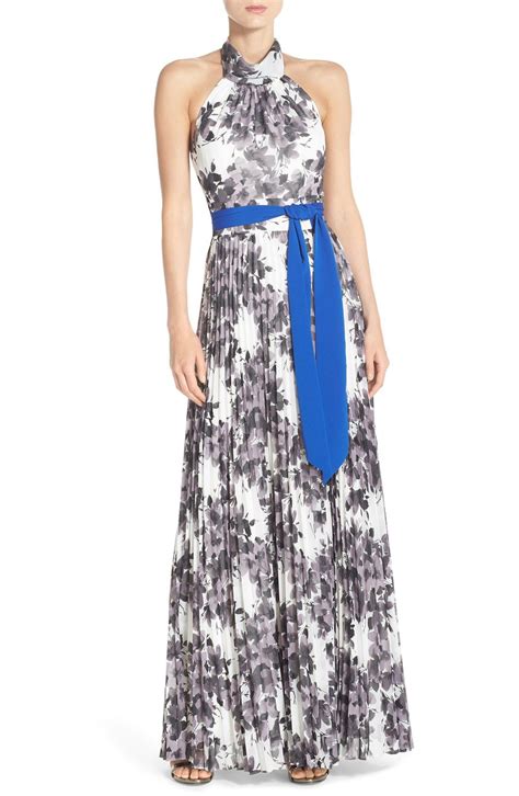 Eliza J Pleat Chiffon Halter Maxi Dress Nordstrom Maxi Dress