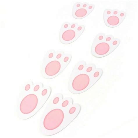 🐣30x Easter Egg Hunt Bunny Rabbit Feet Footprint Paw Craft Game In