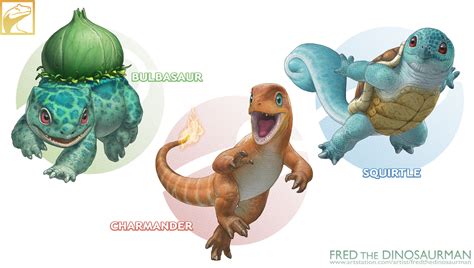 Realistic Pokemon Bulbasaur Charmander Squirtle By