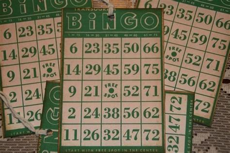Vintage Bingo Card T Tags Etsy