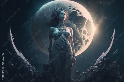 The Goddess Of The Moon Goddesses Series Moon Goddess Background Wallpaper Created With