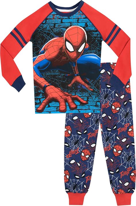 Spiderman Boys Spider Man Pyjamas Snuggle Fit Uk Clothing