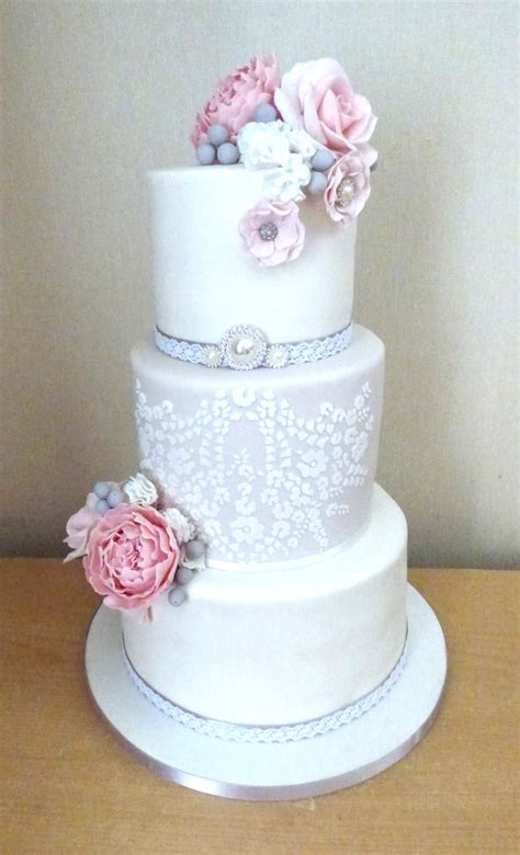 While ours doesn't include any, this recipe works well with it. 3 Tier Vintage Inspired Wedding Cake With Sugar Peonies ...