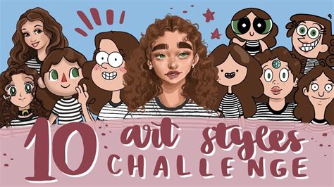10 Art Styles Challenge Youtube