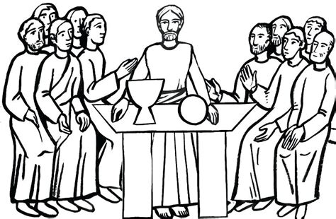 Last Supper Coloring Pages Free At Free Printable