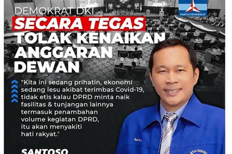 Dpp partai demokrat , sebagai: Lewat Twitter, Partai Demokrat Tolak Kenaikan Gaji DPRD DKI