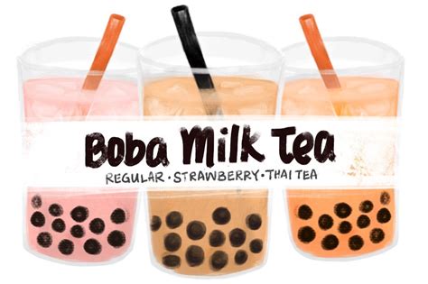 Putting the tea in boba tea. Boba Milk Tea Illustration | Custom-Designed Illustrations ~ Creative Market