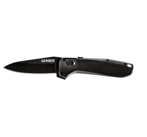 gerber black aluminum assisted highbrow knife red hill cutlery