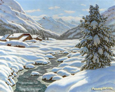 Winter Scene In The Alps Artwork By Ivan Fedorovich