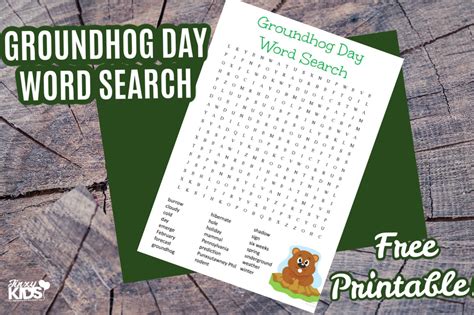 Free Printable Groundhog Day Word Search Puzzle Jinxy Kids