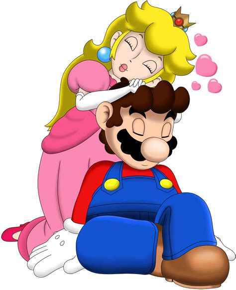 Mario Drawings Peach Is Sleeping On Mario She Loved By Lyndonpatrick Mario Princess Peach