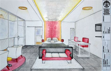 2nd Point Of View Room In Drawing Bedroom Interior Perspective By