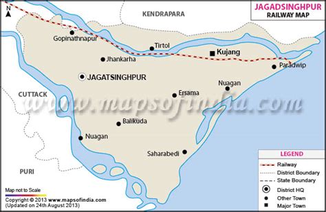 Jagatsinghpur Railway Map