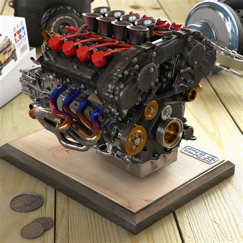 Artstation Tamiya V8 Engine 16 Scale Model