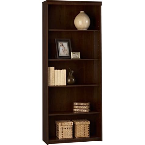 Ameriwood 5 Shelf Bookcase In Resort Cherry Finish