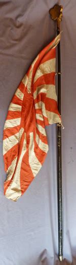 Ww2 Imperial Japanese Army Battle Flag And Chrysanthemum Pole