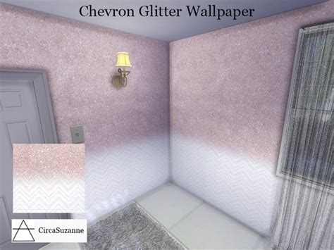 The Sims Resource Chevron Glitter Wallpaper Base Game Compatible