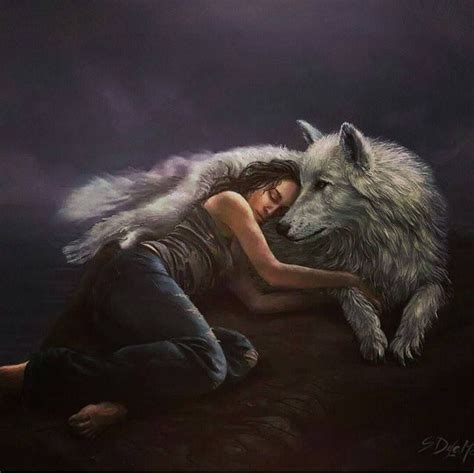 Pin By Christy Goldenwolf Grandjean On The Divine Feminine Wolves And Women Sleeping Wolf