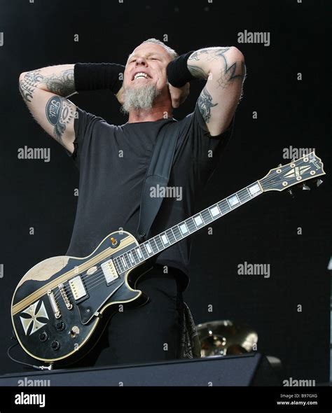 James Hetfield Metallica S Lead Singer During A Concert In Luzhniki