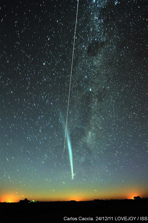 Astronomy Picture Of The Day Comet Lovejoy And The Iss