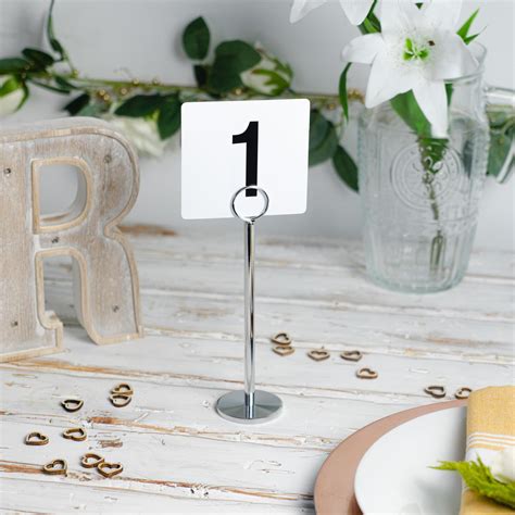 Table Number Holders Card Place Name Menu Photo Holder Numbers X12 Ebay