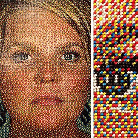 pushpin portraits eric daigh mosaic portrait portrait art portraits portrait ideas