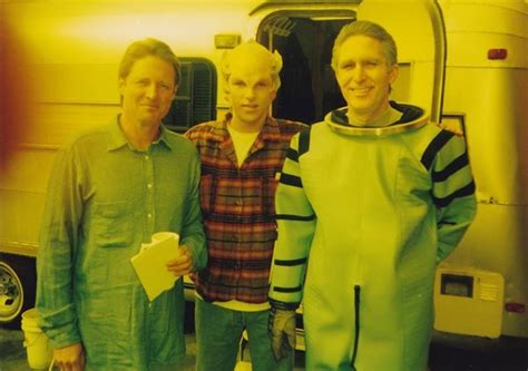 Actor Rick Kiesau In Makeup As A Background Minbari Behind The Scenes With Bruce Boxleitner And