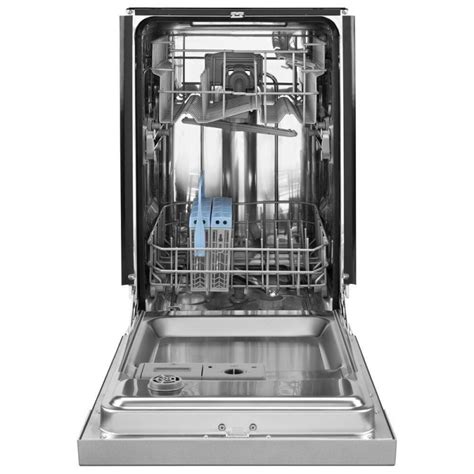 Wash, dry, and sanitize dishes quickly and quietly with the whirlpool 24 stainless steel dishwasher. Whirlpool WDF518SAFM 18 in. Front Control Dishwasher in ...