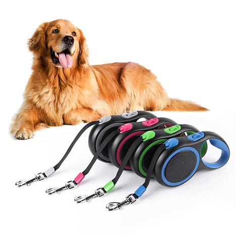 Durable Retractable Pet Dog Leashes For Large Dogs Automatic Extending
