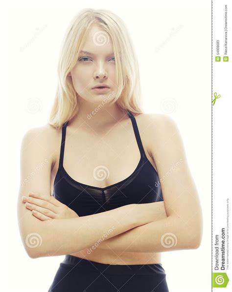 Beautiful Woman With Long Blond Hair Stock Image Image Of Lady Lingerie 54908683