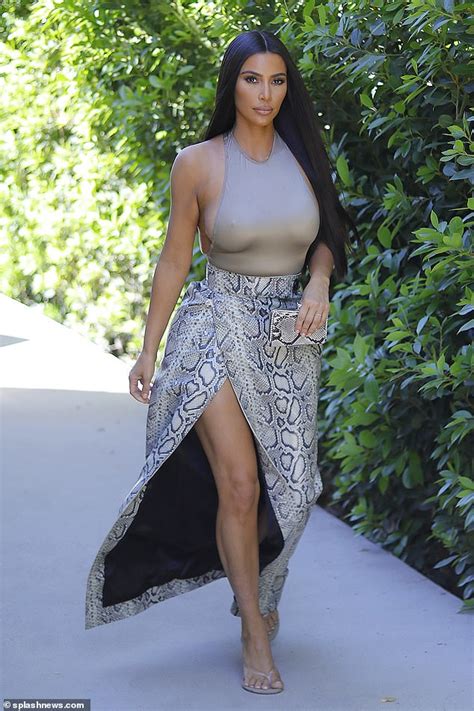 Kim Kardashian Steps Out Braless In Racy Bodysuit She Wore Days Earlier
