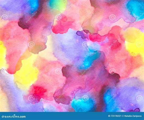 Multicolor Painted Of Watercolor Background Stock Image Image Of Blot