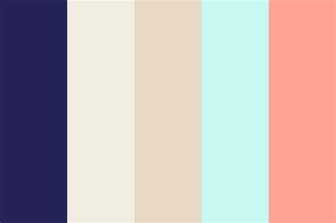 Mint Coral Navy Tan Color Palette Tan Color Palette Coral Colour
