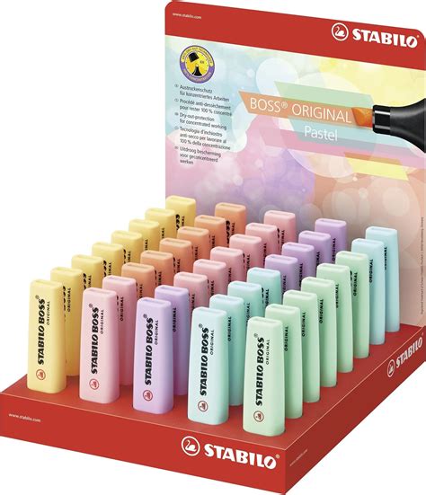 Stabilo Boss Subrayadores Originales De Color Pastel 40 Unidades