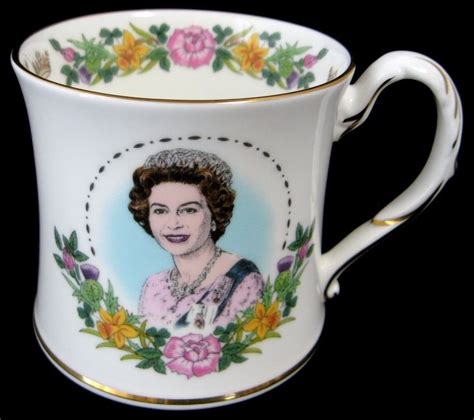Queen Elizabeth Ii Coalport 60th Birthday Mug 1986 England Birthday