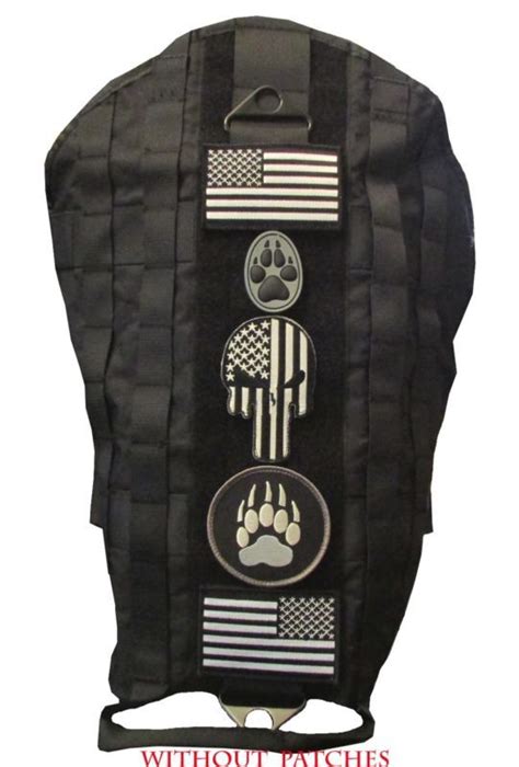 Swat Black Tactical Police K9 Dog Vest Harness Molle Milspec Canine