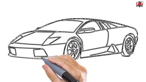How To Draw A Lamborghini Easy Step By Step Drawing Tutorials For Kids