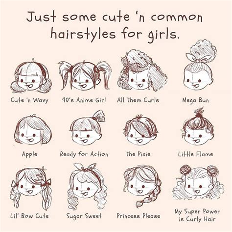 How To Draw Cute Hairstyles