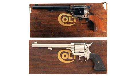 Matched Pair Of Colt Peacemaker Centennial Saa Revolvers Rock Island