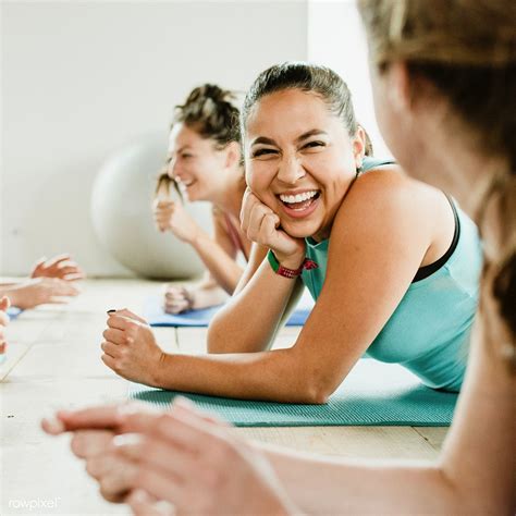 group of cheerful women in yoga class premium image by mckinsey yoga class