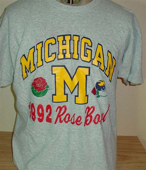 Vintage Michigan Wolverines 1992 Rose Bowl Football T Shirt Xxl By